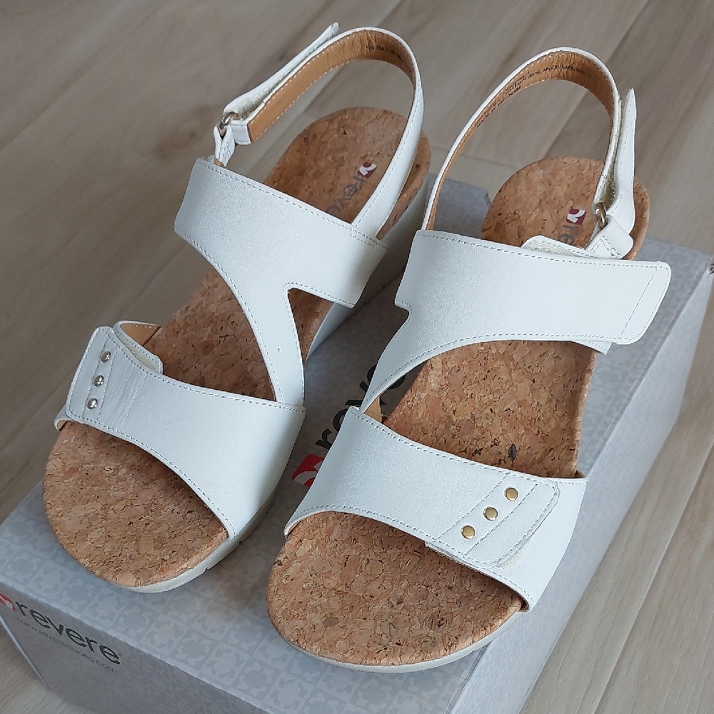 Reverse Cream Women's Sandals with Cork Sole